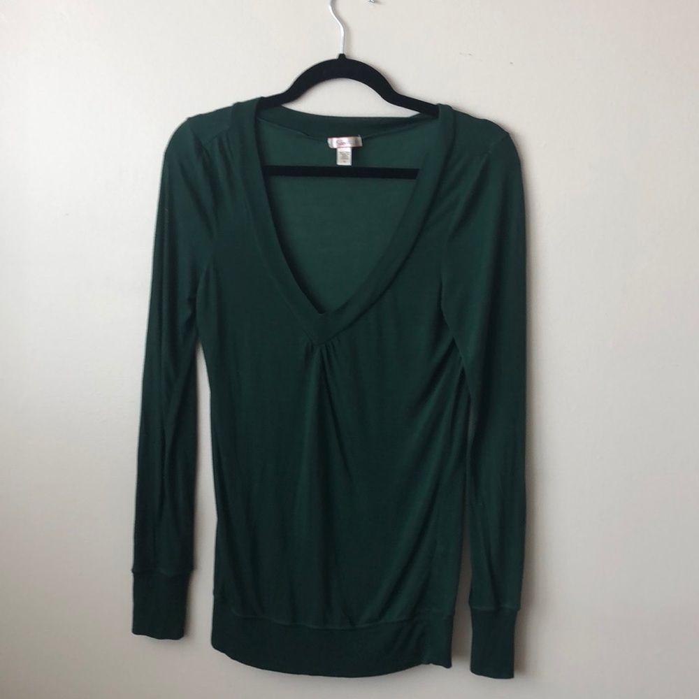 lux green long sleeve top